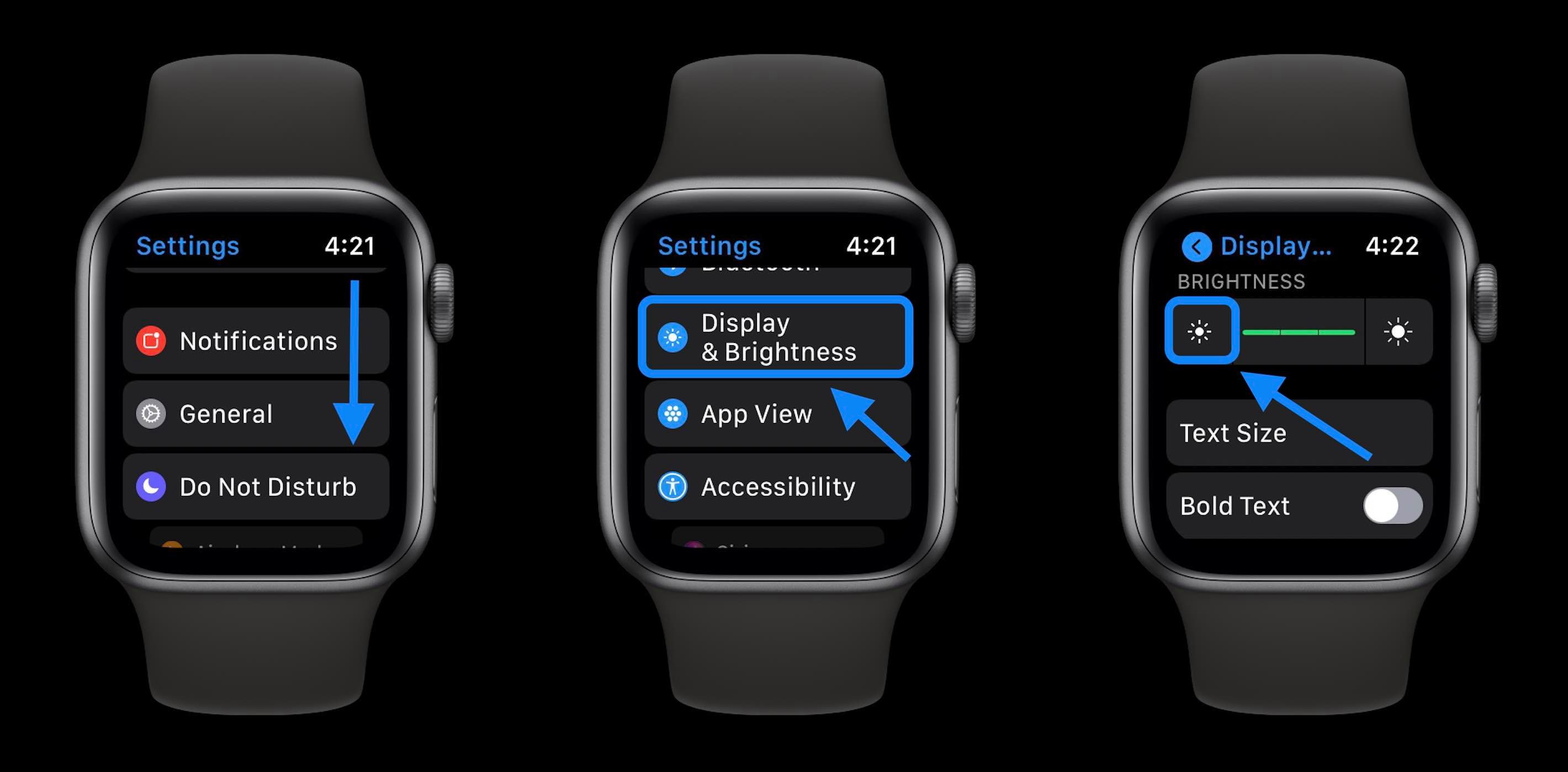 How to extend Apple Watch battery - turn down display brightness