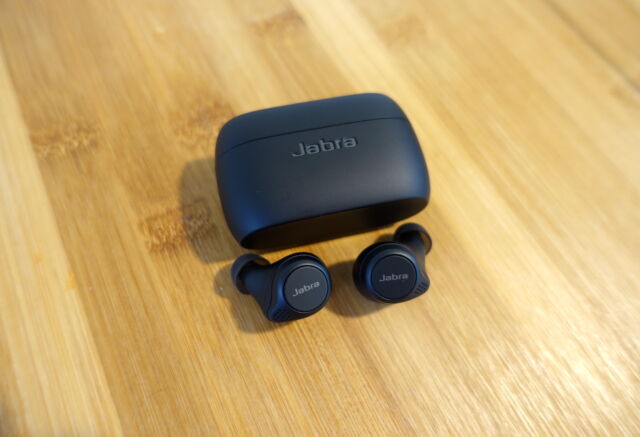 Jabra's Elite 75t true wireless noise-canceling earphones.