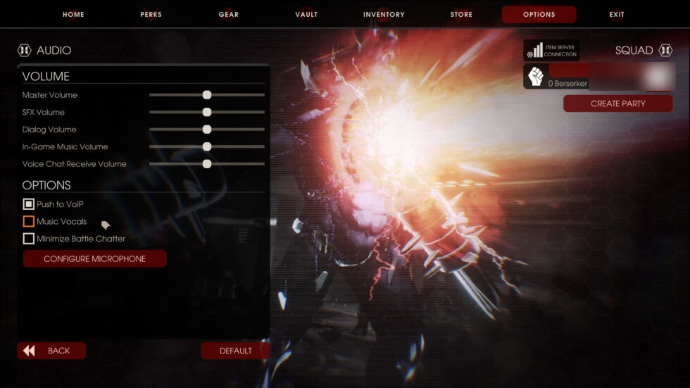 <em>Killing Floor 2</em>'s options include a toggle to turn the lyrics to its Christian metal soundtrack on or off, with the default set to "off."
