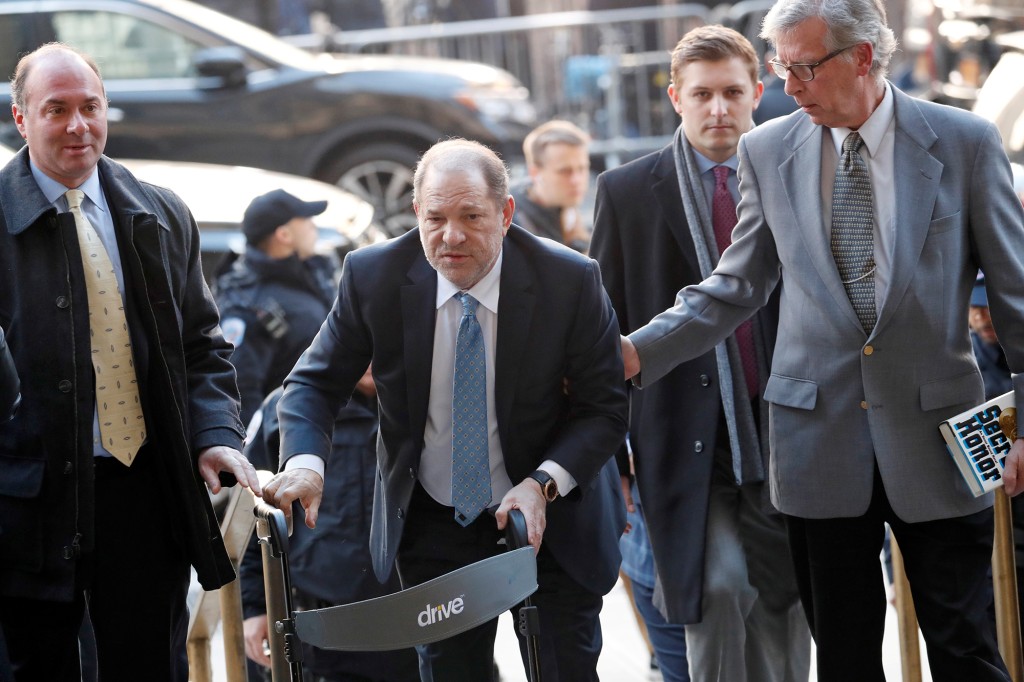 Harvey Weinstein arrives at New York Criminal Court for another day of jury deliberations in his sexual assault trial in February of 2020.